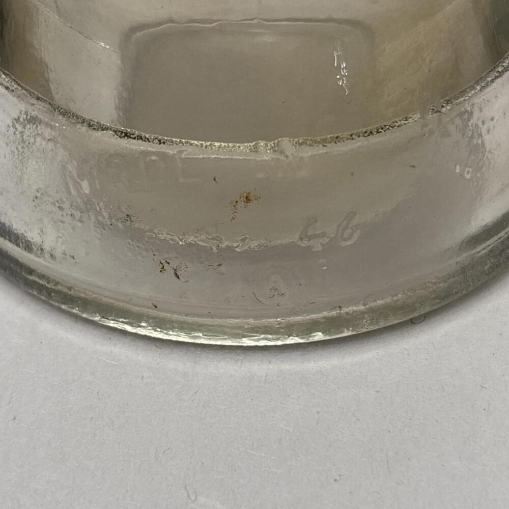 Glass Insulator Whitall Tatum Co. No. 1 Made in USA 42 - 46, Clear Glass - Picture 3 of 6